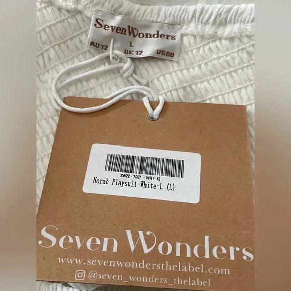 ✨SEVEN‎ WONDERS NORAH ROMPER WHITE - Picture 11 of 12